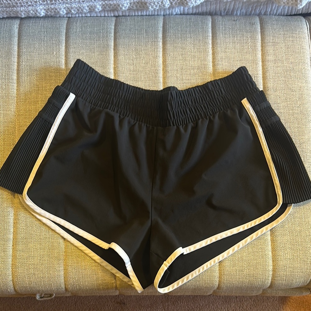 Black Women's Shorts with White Trim